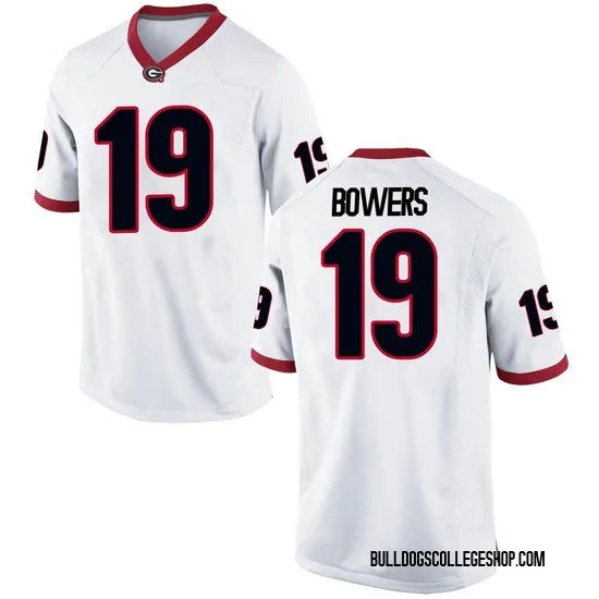 Replica Georgia Bulldogs Brock Bowers Small mens away white Stitched Jersey